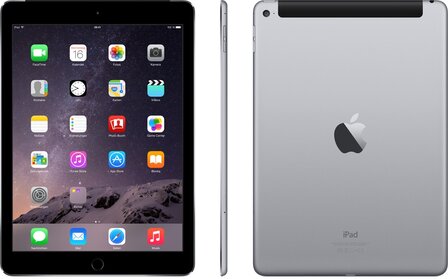 nieuwstaat Apple iPad Air 2 32GB (model 2016) WiFi (4G) zwart + 12 maanden garantie