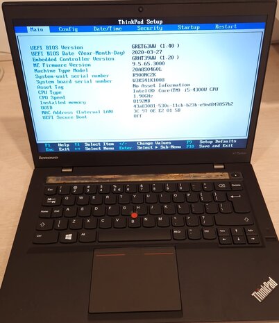 Lenovo X1 Carbon 2nd Gen i5-4300U 14 inch + Garantie 10