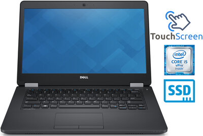 Touchscreen laptop Dell E5470 vPro i5-6300U 240GB SSD 14 inch HDMI + Garantie