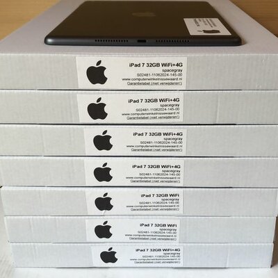Voordeelbundel (10+prijs) Apple iPad 7 zwart 32GB 10.2" WiFi (4G) + garantie
