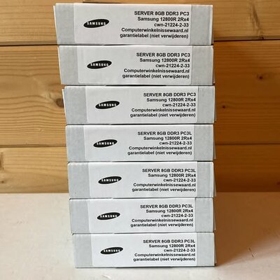 Voordeelbundel Samsung server geheugen 8GB DDR3 PC3L 12800R DIMM (Samsung)