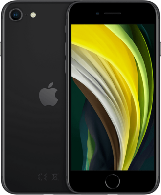 nieuwstaat Apple iPhone SE 2020 128GB zwart + nieuwe accu 100% + 12 maanden garantie