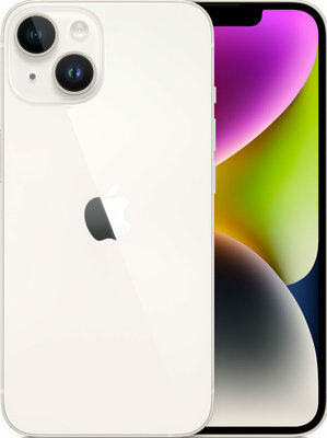 nieuwstaat Apple iPhone 14 wit 128GB + nieuwe accu 100% + 12 maanden garantie