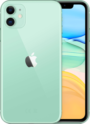 nieuwstaat Apple IPhone 11 64GB groen + nieuwe accu 100% + 12 maanden garantie