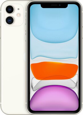 nieuwstaat Apple iPhone 11 256GB wit + nieuwe accu 100% + 12 maanden garantie