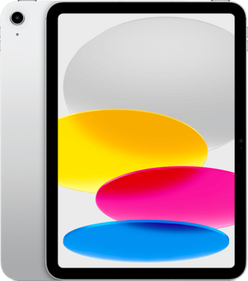 nieuwstaat Apple iPad 10 (model 2022) zilver 64GB 10.2" WiFi (4G) + 12 maanden garantie