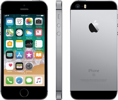 knutselproject (scherm defect) Apple iPhone SE 64GB (model 2016) simlockvrij zwart (geen garantie)