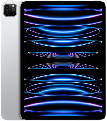 Nieuwstaat Apple iPad Pro 256GB 11 inch 4e Gen (model 2022) zilver Wifi (4G) + 12 maanden garantie