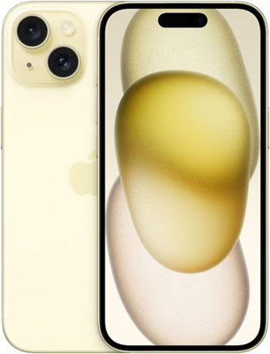 Nieuwstaat Apple iPhone 15 (model 2023) 256GB geel + 12 maanden garantie