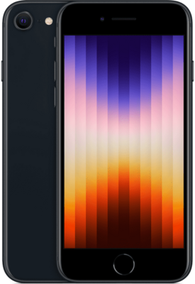 (als) Nieuw Apple iPhone SE (model 2022) zwart 128GB 4.7" + 24 maanden garantie