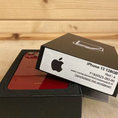 Apple iPhone 13 (model 2021) rood 128GB 6,1" (Als Nieuw + 24 maanden garantie op=op